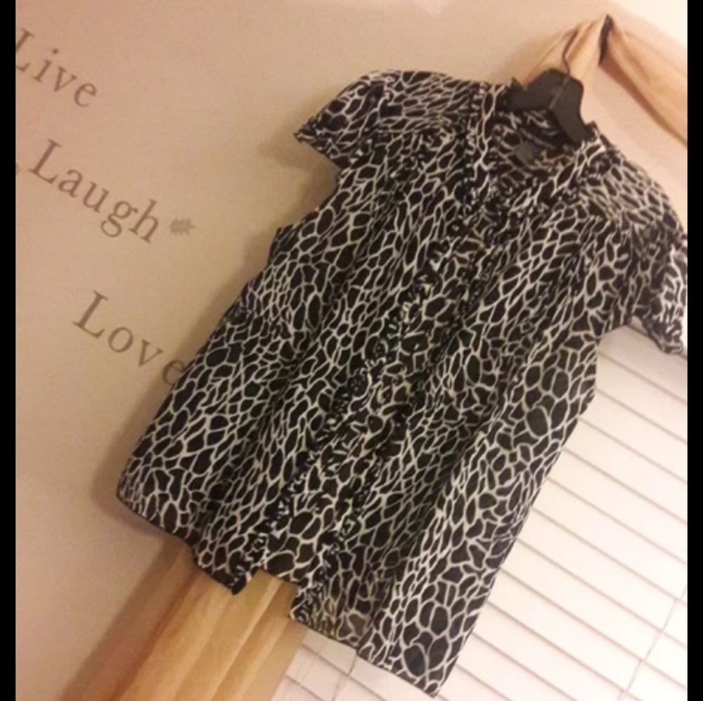 Black & White Animal Print Top